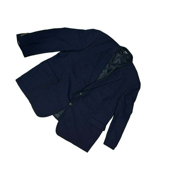 CM Gold Series 60R Navy Blue Wool Blend Blazer | Two-Button Sport Coat Jacket - Picture 3 of 6